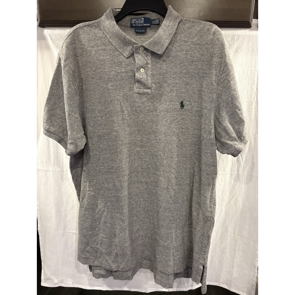 Polo Ralph Lauren Custom Fit Polo Shirt Men's XXL Gray Short Sleeve Pony Logo